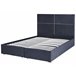 Beliani Cama con somier Terciopelo VERNOYES 170x214 Negro