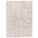 Alfombra diseño cuadros en relieve DIENA - ATTICGO 120x170 Blanco