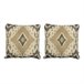 2 Fundas de cojín decorativo 85% algodón 15% lino PORTIA MAXI Beige