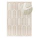 Alfombra geométrica con relieve FLORA - ATTICGO 200x290 Blanco/ Beige