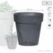 Maceta Cube Beton Effect 7L Antracita