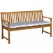 Beliani Banco Madera de acacia con certificado FSC® VIVARA 160x61 Azul Marino