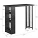 Mesa Alta de Bar con 3 Baldas SoBuy FWT100-SCH Negro
