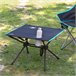 Aktive Mesa camping plegable con portavasos Negro
