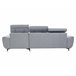 Chaise longue WESLEY reversible 3 plazas gris claro Gris Claro