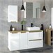 Mueble bajo lavabo 2 cajones Livia Blanco