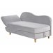 Beliani Chaise longue Terciopelo MERI Gris Claro