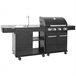 Cocina exterior modular FYRA - 4 quemadores Negro