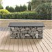 Banco de jardín gavión Friesland WPC 90x25 Gris