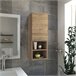 Armario de Pared baño Mila, con estantes Beige
