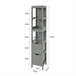 Mueble Columna de baño FRG126-SG SoBuy Gris