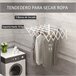 Tendedero de pared Metal HOMCOM Blanco