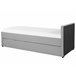 Beliani Cama con somier Poliéster MARMANDE 96x214 Azul Marino