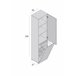 Armario multiusos 2 puertas efecto madera 45 Blanco