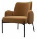 ALEX-Sillón de tela y metal Camel
