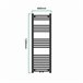 Radiador toallero mural Voss 425 W 21 tubos acero Blanco