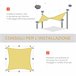 Toldo de Vela Rectangular Poliéster Outsunny 300x400 Mostaza