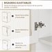 Alacena de Cocina Melamina de Madera, MDF HOMCOM, hogar - cocina Blanco