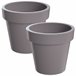 2x Maceta de plastico Lofly Gris