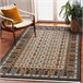 Alfombra KESHAN franjas Marco oriental 6428/53551 120x145 Marron