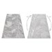Alfombra LIRA E1482 Hojas estructural moderna glamour 80x150 Gris