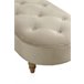 Taburete tapizado en terciopelo con patas de madera natural Beige