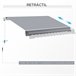 Toldo Manual Retráctil Aluminio, Metal, Poliéster Outsunny 295x245 Crudo