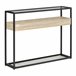 Mesa Consola Vidrio Templado, MDF, Metal HOMCOM 108 Negro
