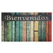 Acomoda Textil – Felpudo de Entrada, Alfombra Rectangular de Goma Azul/ Verde