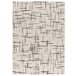 Alfombra abstracta en blanco y negro RETRO - ATTICGO 80x150 Blanco