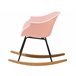 Beliani Silla mecedora HARMONY Rosa