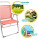 Silla plegable alta aluminio coral Aktive Naranja