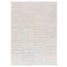 Alfombra geométrica con relieve BLANCHE - ATTICGO 80x150 Blanco