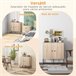 Aparador de Cocina Melamina de Madera, MDF, Metal HOMCOM Marron