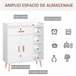 Aparador Tablero de partículas HOMCOM, hogar - muebles de comedor 80 Blanco