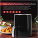 Air Fryer con pantalla digital y temperatura ajustable SwissHome Negro