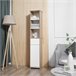 Armario Alto de Baño MDF kleankin, hogar - baño 32 Multicolor