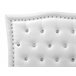 Beliani Cama con somier Piel sintética METZ 209x215 Blanco
