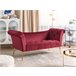 Beliani Chaise longue Terciopelo NANTILLY Rojo