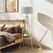 Lámpara de Pie Madera, Lino HOMCOM, hogar - iluminación Gris