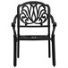 2 Sillas de jardín de aluminio fundido 2 Sillas de jardín de aluminio fundido Negro