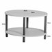Mesa de centro Højreby ovalada aglomerado/madera 70x44 Blanco