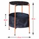 Mesa auxiliar Suonenjoki metal/aglomerado 47x47 Negro