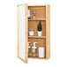Mueble de pared para baño con espejo Ikorfat estantes ajustables Natural