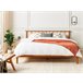 Beliani Cama con somier Madera de pino BARRET 196x209 Marron