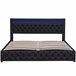 Cama de matrimonio de poliuretano con almacenaje 182x207 Blanco