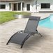 Tumbona Reclinable Aluminio, Texteline Outsunny Gris