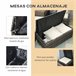 Conjunto de Muebles de Ratán Metal, Ratán PE, Poliéster Outsunny Crudo