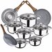 Bateria de cocina 12 piezas con juego de sartenes Multicolor