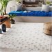 Alfombra de cuerda sisal FLAT Flores 140x200 Crema